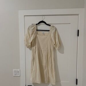 Melrose and Market Cream Puff Sleeve Dress